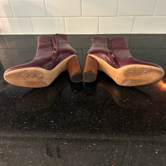Jerome Dreyfuss Burgundy Ankle Boots - Picture 3 of 5